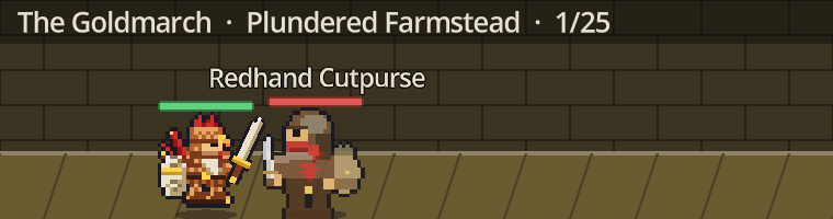 Animation: a warrior fights a bandit on his own in the combat lane.